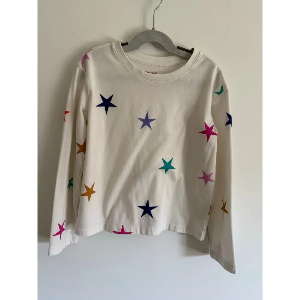 $8 Cat & Jack Star Print Long Sleeved Tee - girls Small (6/7)